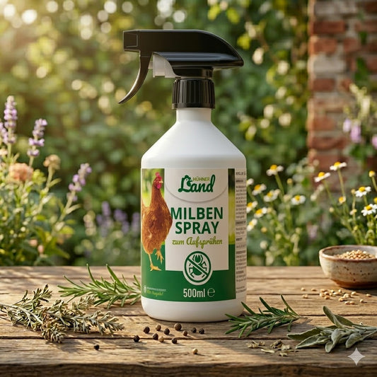 Hühner Land Milbenspray zur Bekämpfung von roter Vogelmilbe und Parasiten, 500ml Sprühflasche für den Hühnerstall